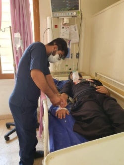 دانشجویان بسیجی به کمک کادر درمان مسجدسلیمان آمدند