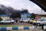 آتشسوزی وسیع در اداره ترابری نفت شهرستان مسجدسلیمان